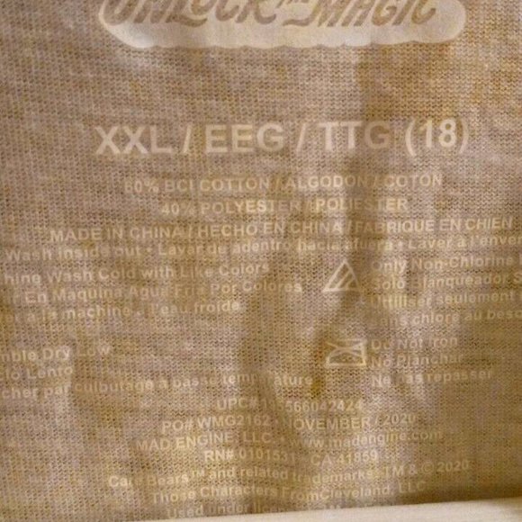 Carebear Girls Shirt Size XXL (18) Yellow short sleeve - Picture 4 of 4